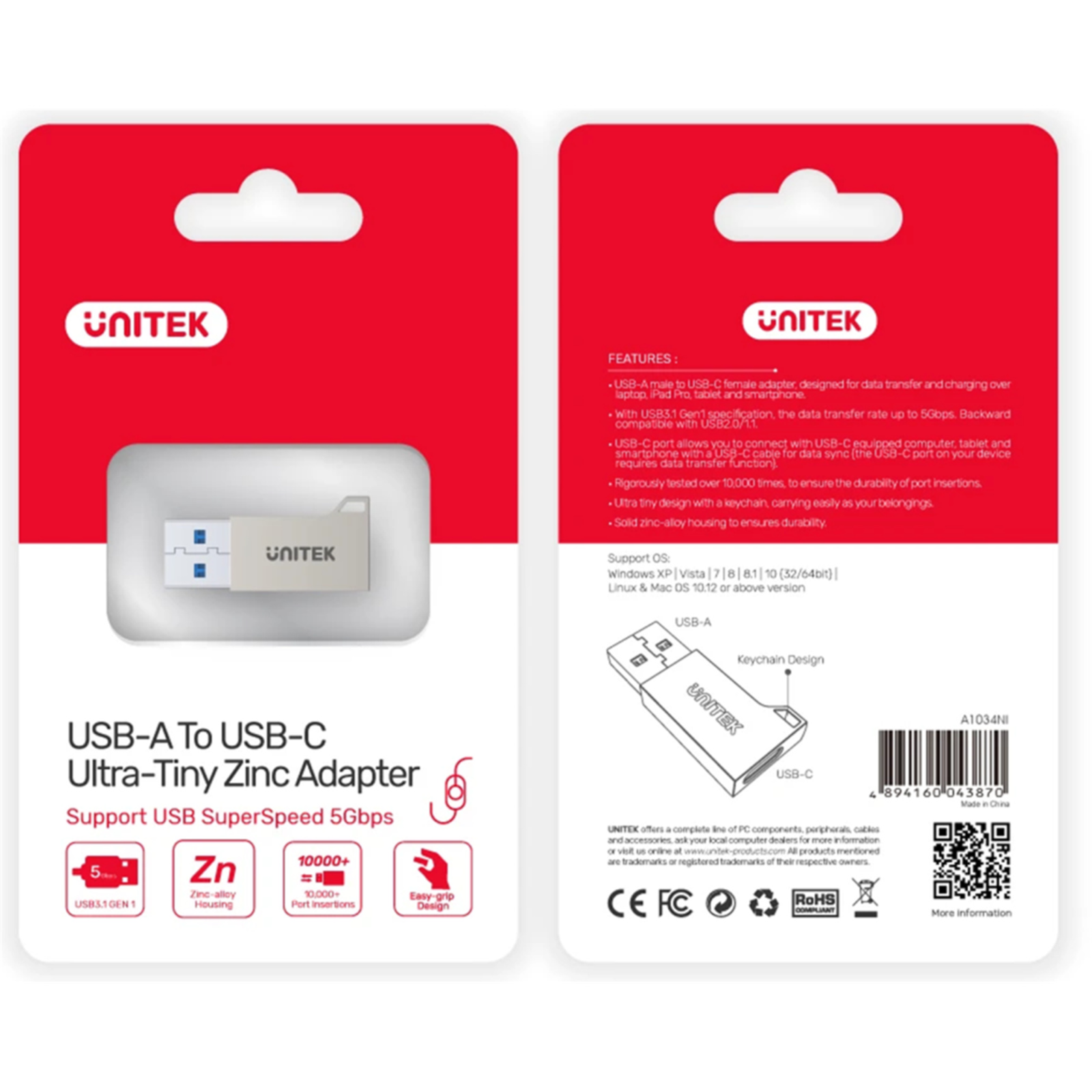Unitek USB 3.0 to USB-C Adapter