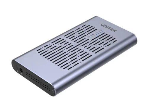 Unitek Solidforce Dual Bay PCIe/NVMe M.2 SSD Enclosure with Offline Clone | 20Gbps | USB-C | Supports