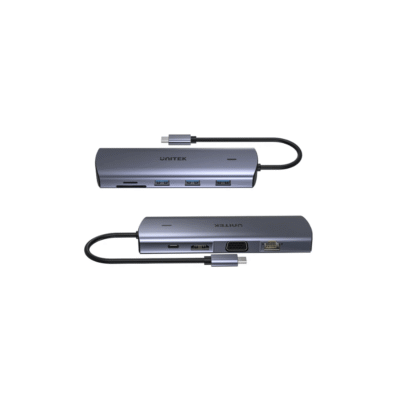 Unitek 9-in-1 USB-C Hub with Dual Display, Dual Card Reader and 100W PD