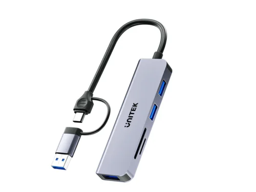 Unitek uHUB P5+ 5-in-1 USB 5Gbps Hub with SD and Micro SD Card Reader