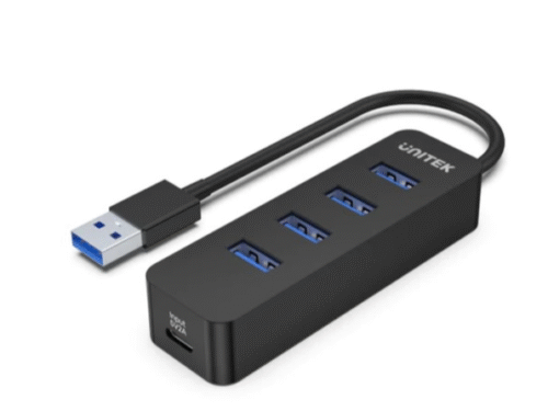 Unitek uHUB Q4 4 Ports Powered USB 3.0 Hub with USB-C Power Port