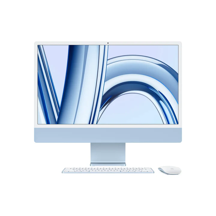 Apple iMac 24"- M3 chip with 8‑core CPU and 10‑core GPU, 8GB/512GB SSD with Retina 4.5K display - Blue - MQRR3AB/A (Arabic/English)
