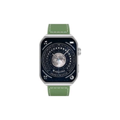 Swiss Military Alps 3 Smartwatch /Silver Frame with Green Silicon Strap