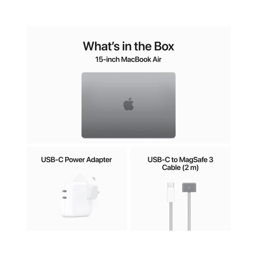 Apple MacBook Air 15-inch M3 chip 8-core CPU/10-core GPU/8GB/256GB - Space Grey - MRYM3AB/A - Image 4