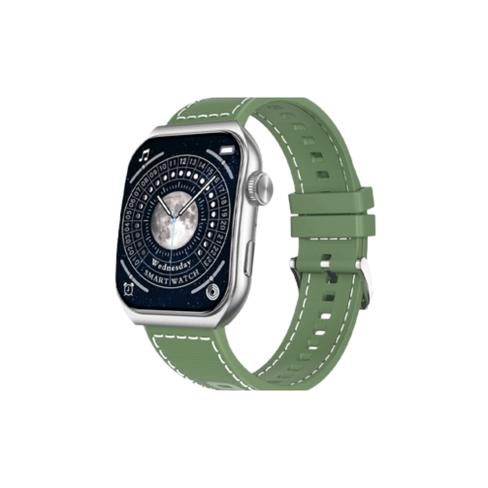 Swiss Military Alps 3 Smartwatch /Silver Frame with Green Silicon Strap - Image 2