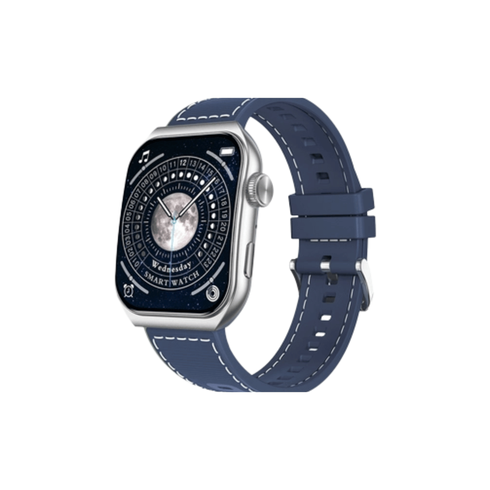 Swiss Military Alps 3 Smartwatch / Silver Frame with Blue Silicon Strap - Image 2