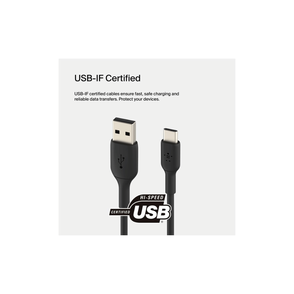Belkin USB-C to USB-A Cable (1m / 3.3ft, Black) - Image 2