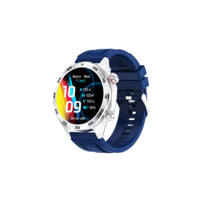 Xcell Smart Watch With SilverFrame Blue SiliconStrap